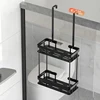 Over The Door Shower Caddy, Bathroom Storage Rack, Bathroom Hanging Shelf, Double Layer Shower Shelf, Bathroom Caddy Organizer 3