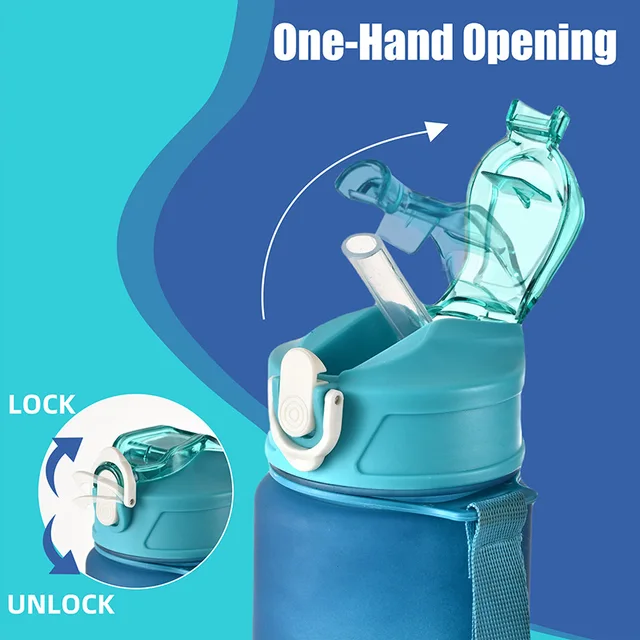 1PCS Hot Sale 750ML Sports Water Bottle Shaker Outdoor Travel Portable Leakproof Drinkware Plastic Drink Bottle BPA Free 5