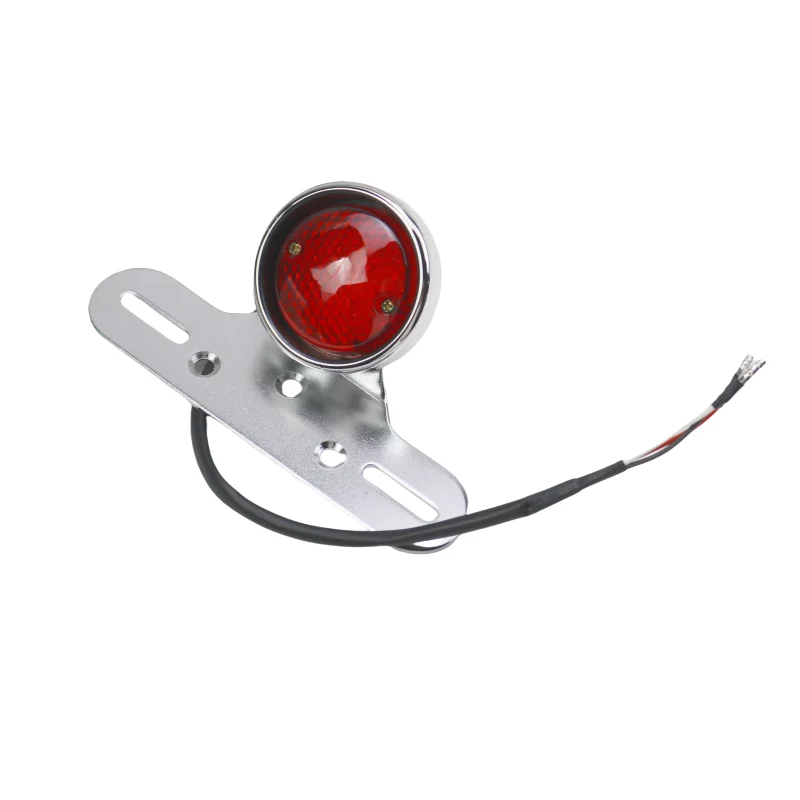 Chrome RETRO LED TAIL BRAKE LIGHT For CAFE RACER BOBBER CHOPPER OLD ...