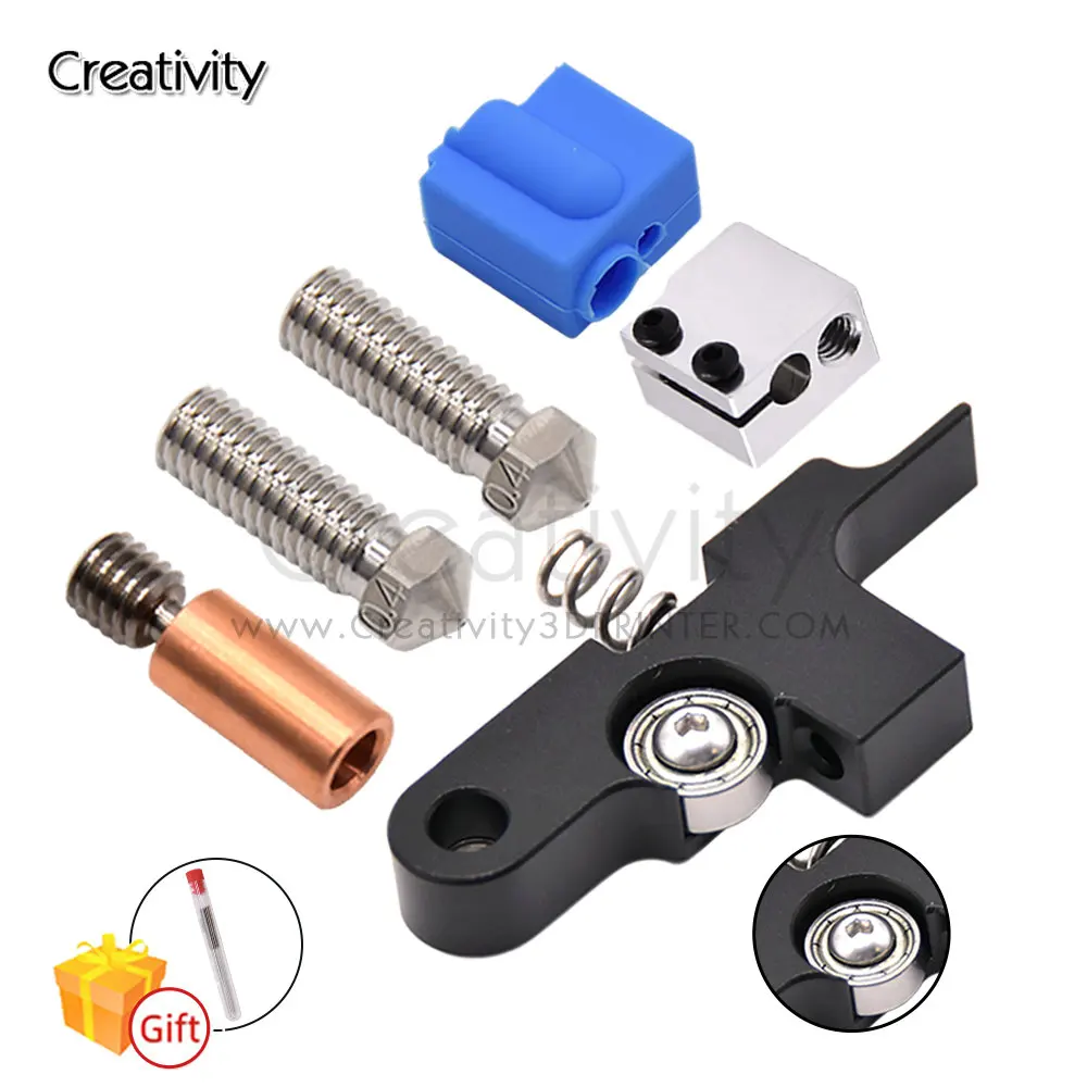 Titan Extruder Handle Idler Arm Bimetal Throat Pipe Artillery Sidewinder X1 X2 Genius/Pro Heat Block  Copper Volcano Nozzle for artillery sidewinder x1 x2 genius hotend silicone sock thermistor heating tube heat block throat volcano nozzle extruder