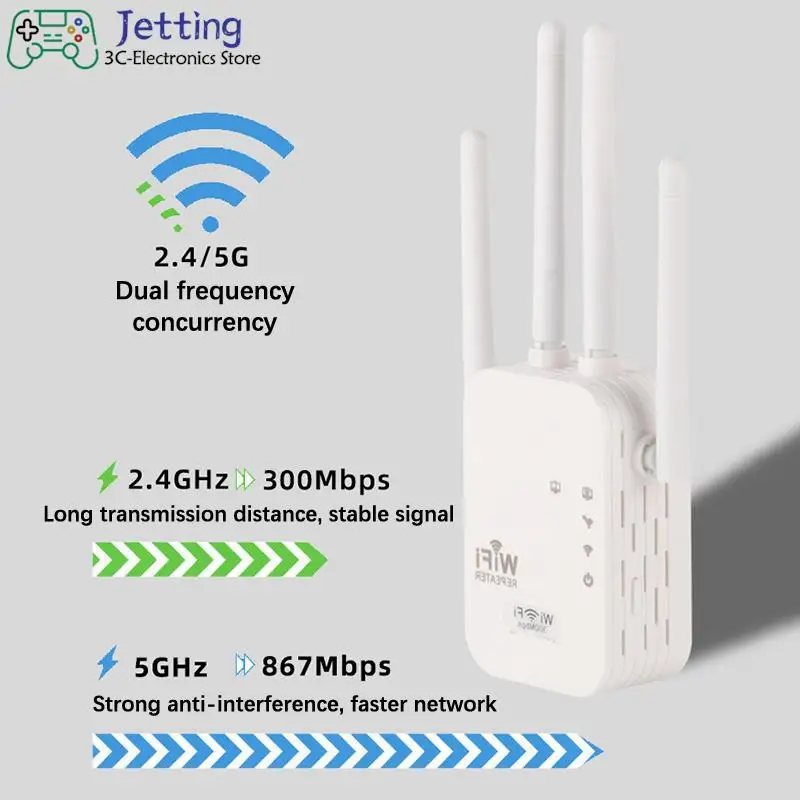 300Mbps WiFi Repeater Wireless WIFI Extender 4 Antenna WiFi Booster 5G 2.4G  Dual-band Network Amplifier Long Range Signal Router - AliExpress