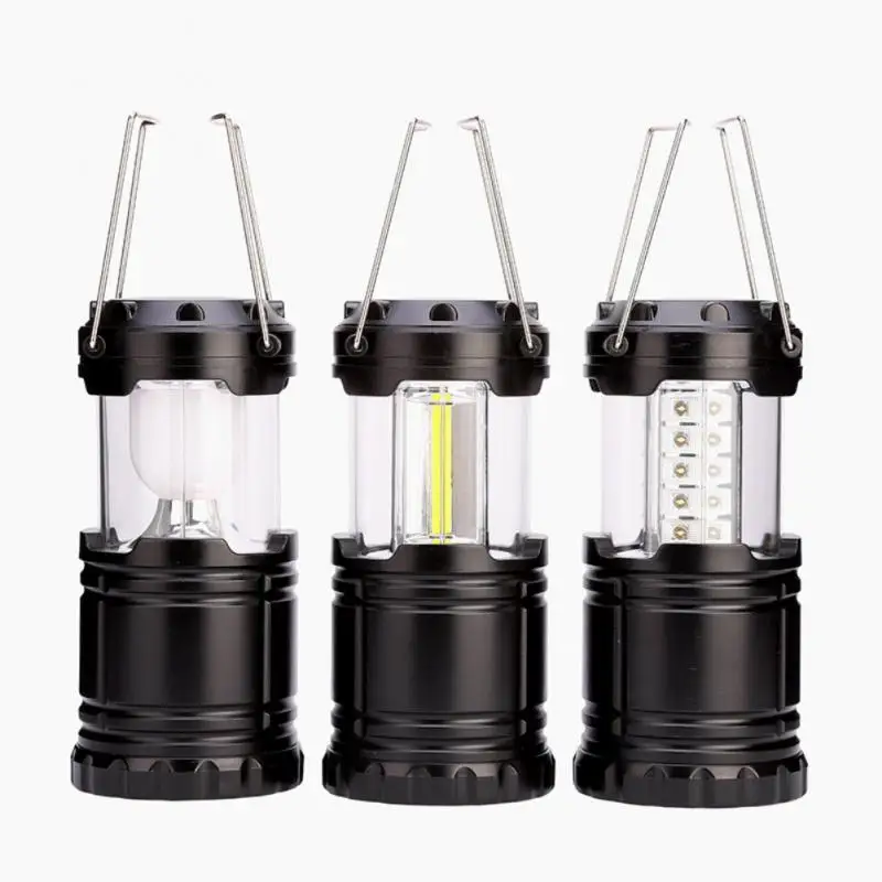 Mini COB Tent Lamp LED Portable Lantern TelescopicTorch Camping Lamp Waterproof Emergency Light Powered By Working Light Without