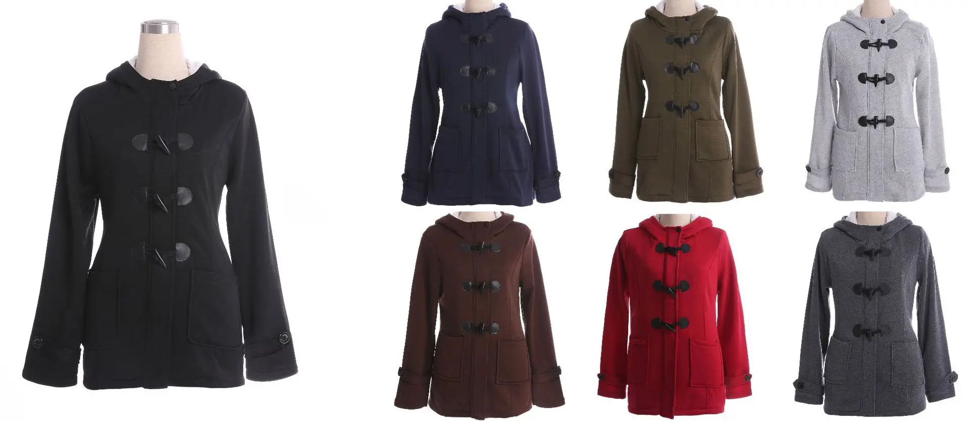Best Selling Amazon Hooded Classic Cow Horn Button Jacket Cotton Coat Autumn/Winter Parkas Fashion Outerwear