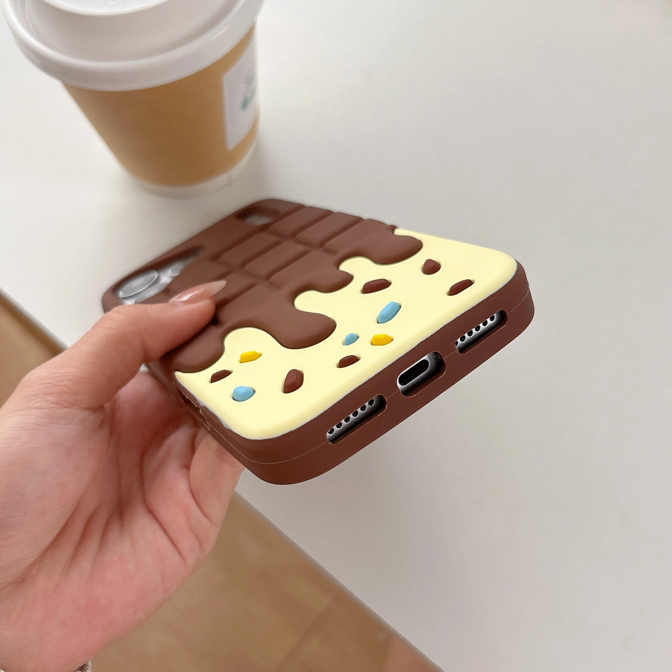 Cute 3D Cartoon Chocolate Silicone Case Cover
