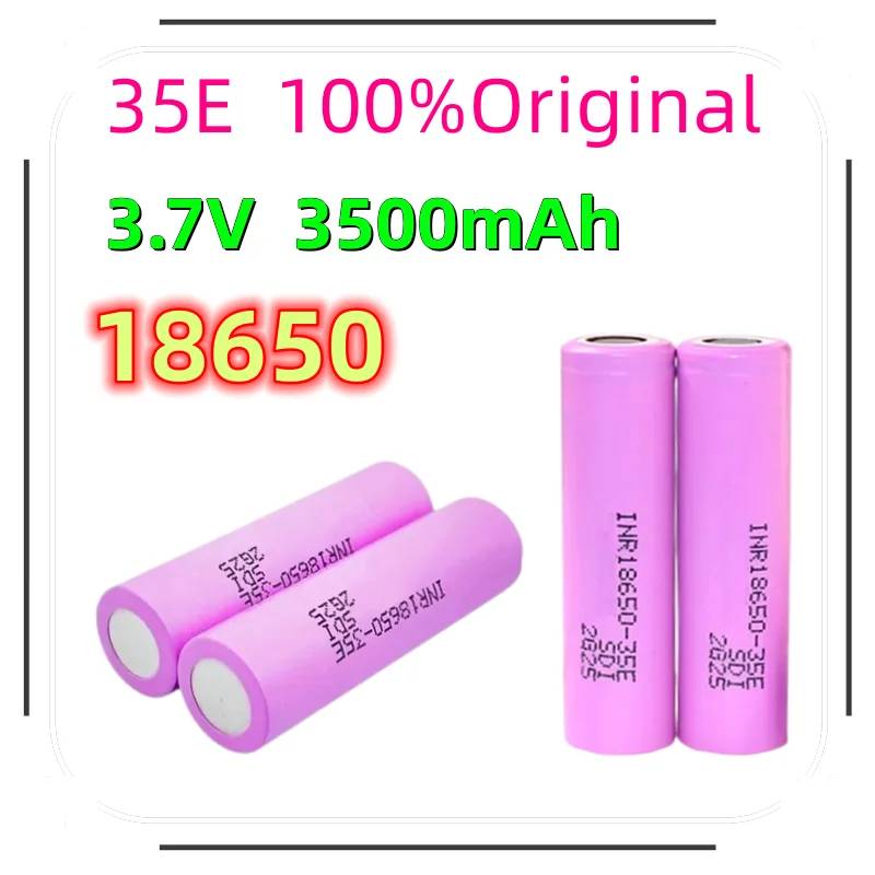 

1-10pcs 35E original power 18650 lithium battery 7.2V 3500mAh 25A high-power INR18650, suitable for electric tools, etc