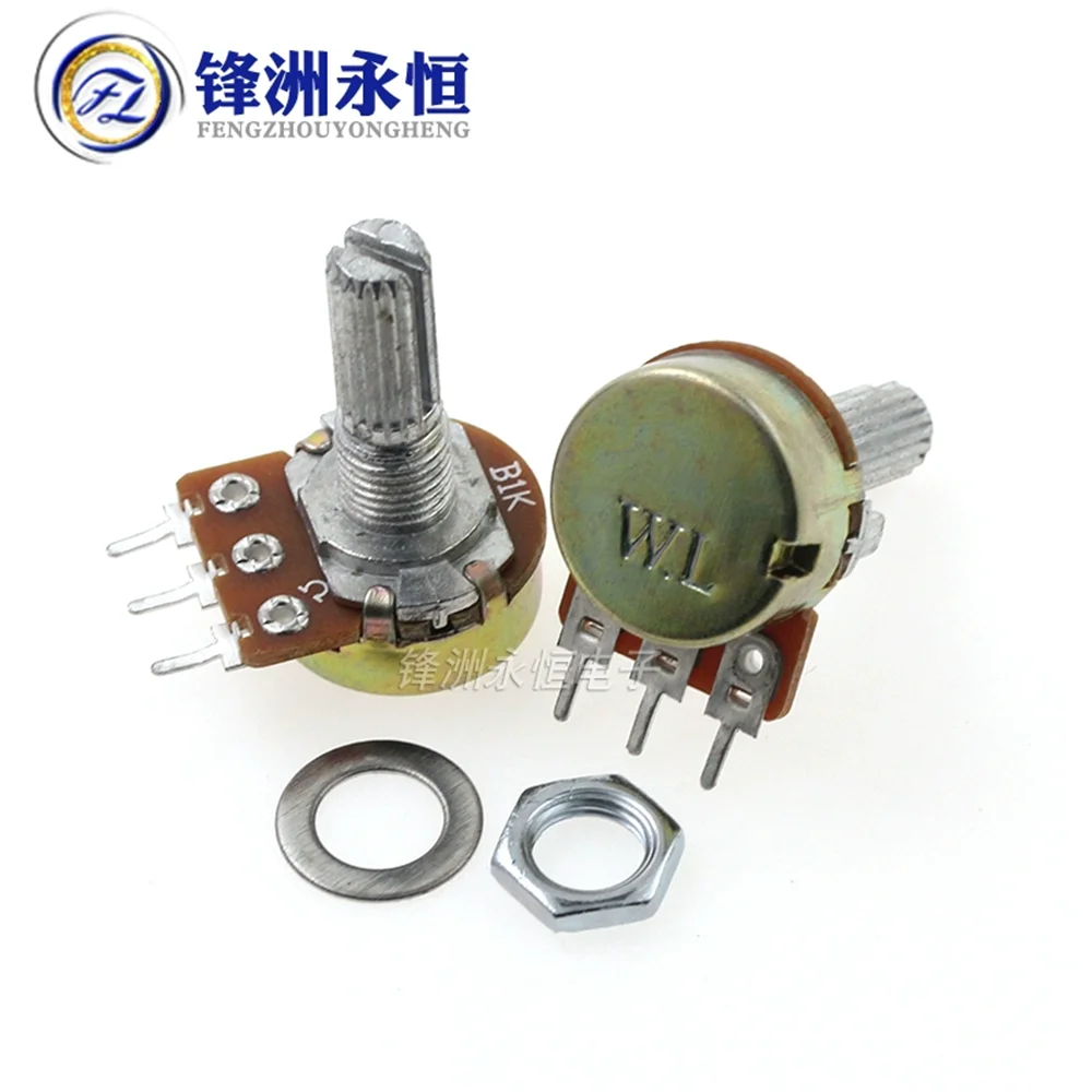 5PCS WH148 B 1K 2K 5K 10K 20K 50K 100K 250K 500K 1M Single Potentiometer L20MM
