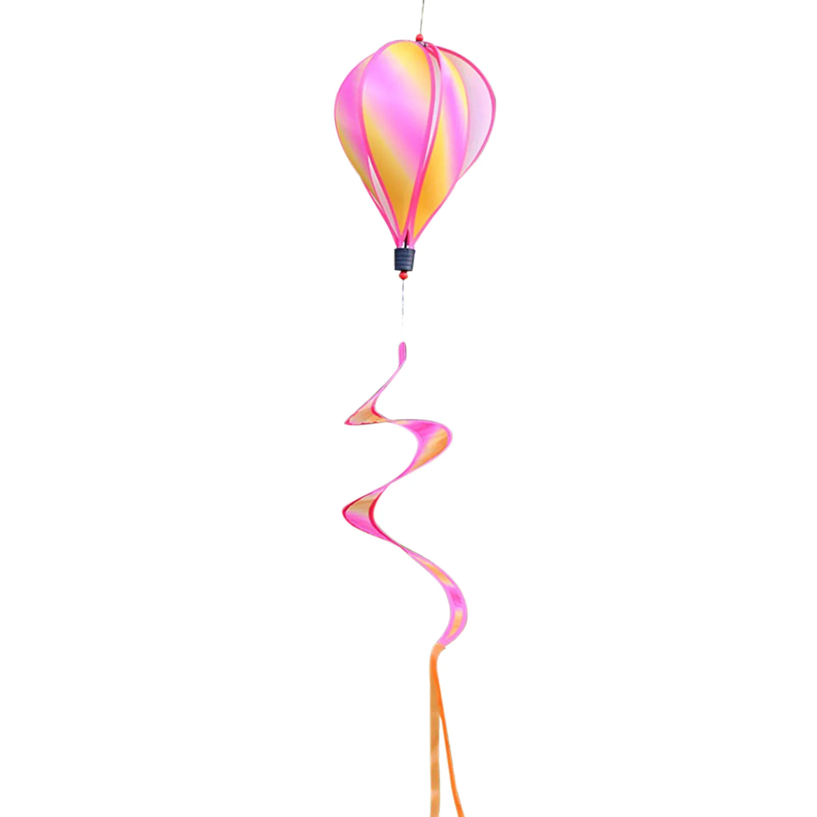 Hot Air Balloon Wind Spinner, Rainbow Kinetic Hanging Wind Twister Decoration