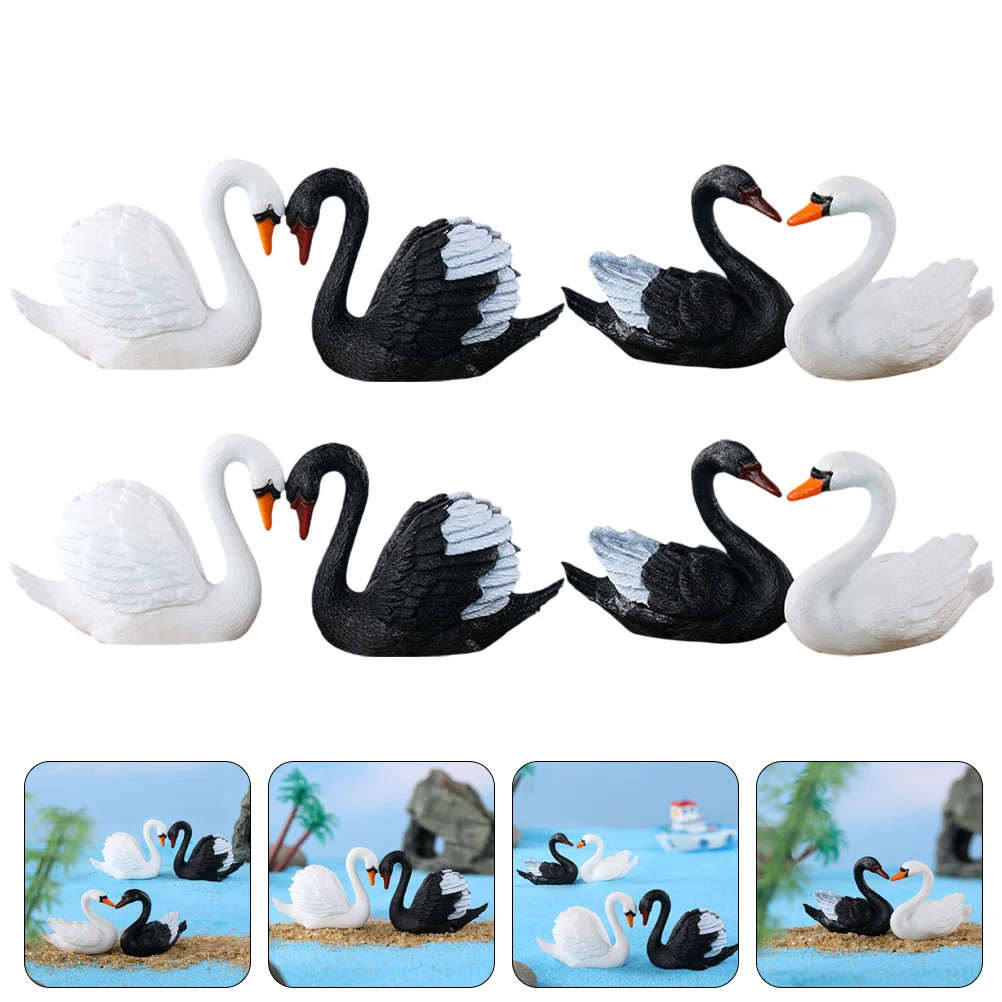 

Cute Decorative Miniature Bonsai Landscaping Decors Small Figurine Miniature Figurines Swan Figurines Flowerpot Accessories