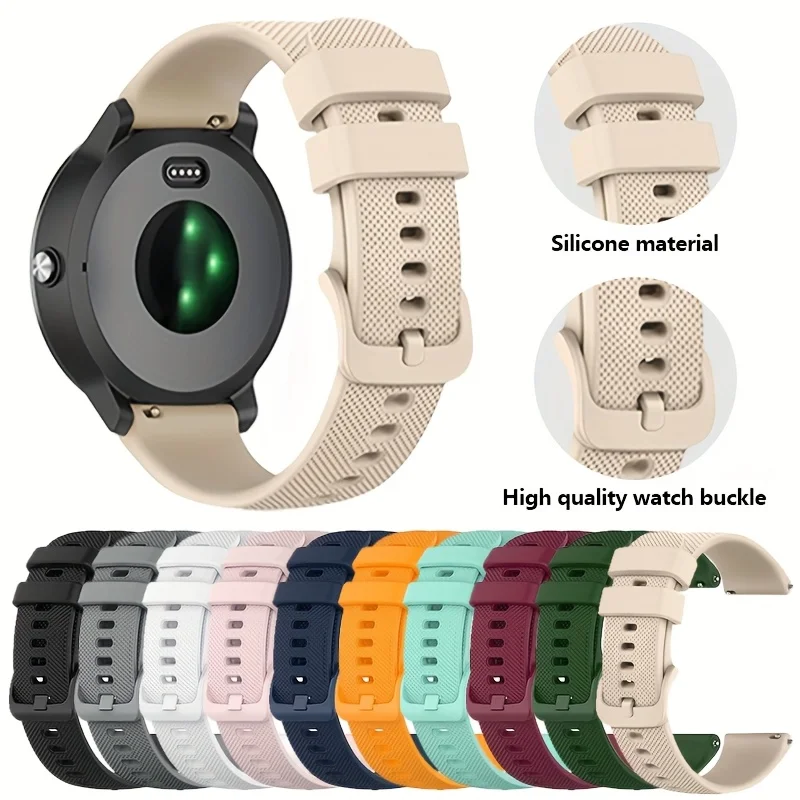 Bracelets de montre en Silicone pour Garmin Venu 4/3/2/2s, 18mm 20mm 22mm, bracelet pour Garmin Vivoactive 6/5/4/3/Forerunner 245 1 Bracelets de montre en Silicone pour Garmin Venu 4/3/2/2s, 18mm 20mm 22mm, bracelet pour Garmin Vivoactive 6/5/4/3/Forerunner 245 1