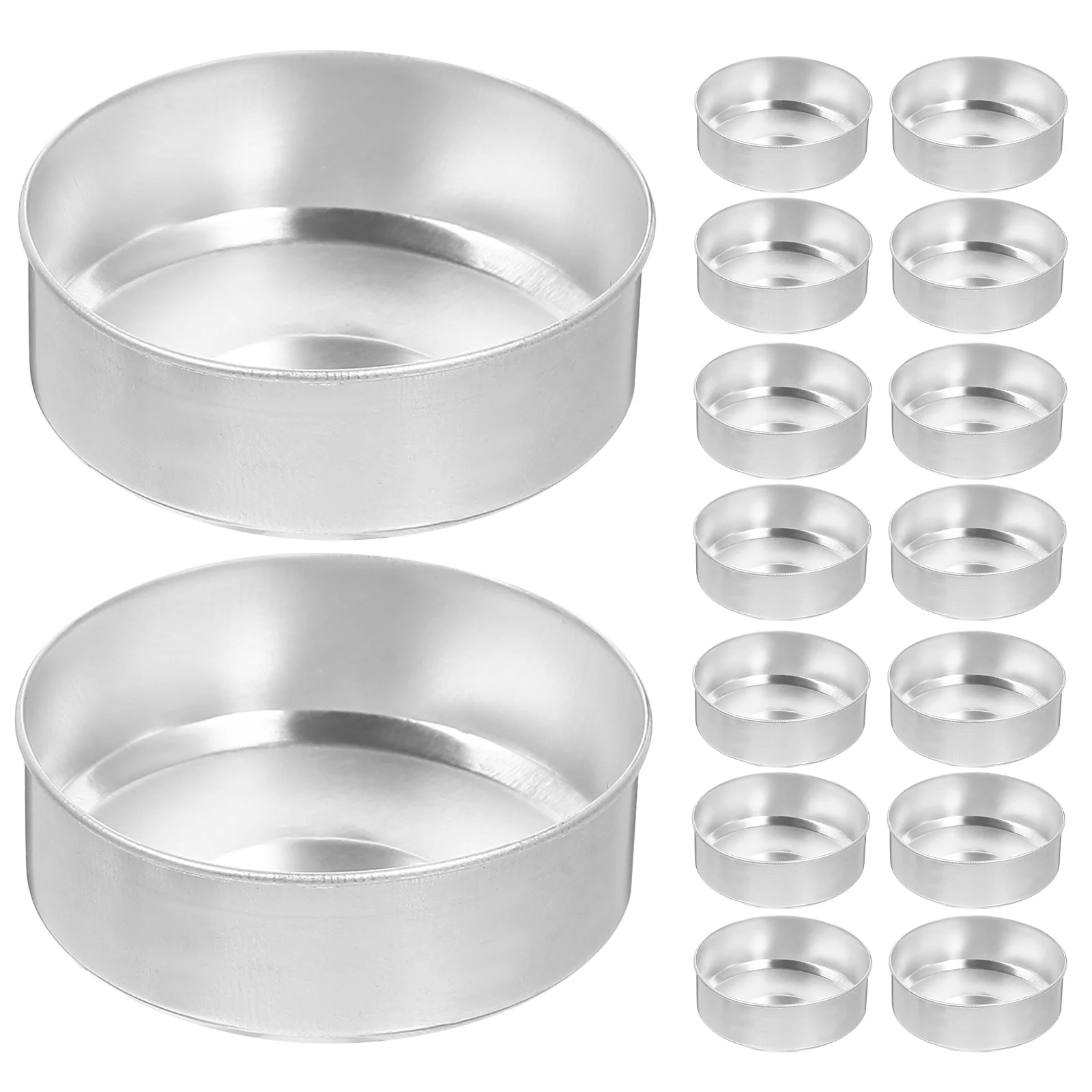 100/200pcs Aluminum Tea Light Tins Can Scented Candle Making Container Empty Case for Candle Holding DIY Making (Silver) 1