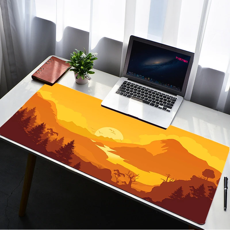 Gamer Mousepad, Tapete Grande, Bloqueio Borda, Teclado,