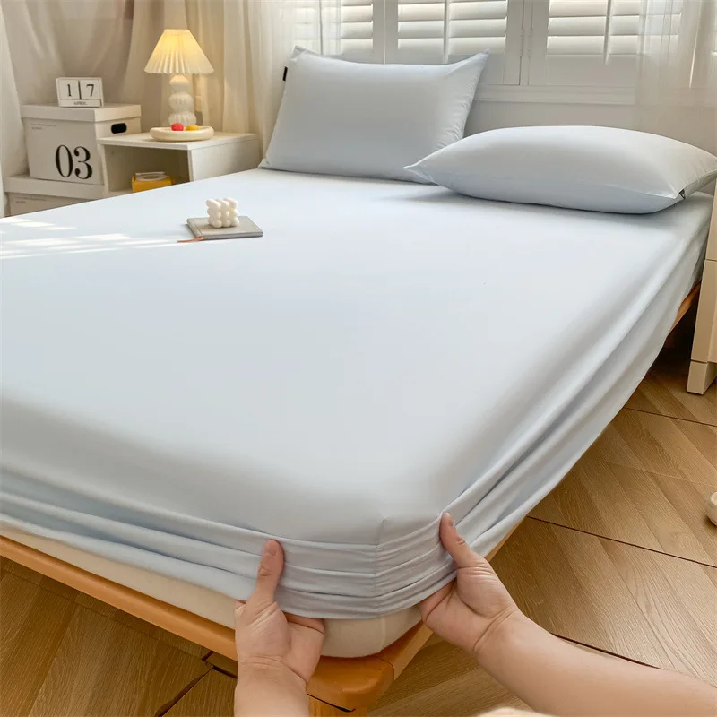 

Checkered washed cotton bed sheet single piece pure cotton bed cover