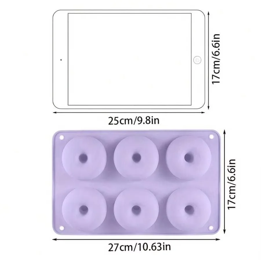 Silicone High-Temperature Resistant Round Baking Mold for Donuts, Cakes, and Pastries