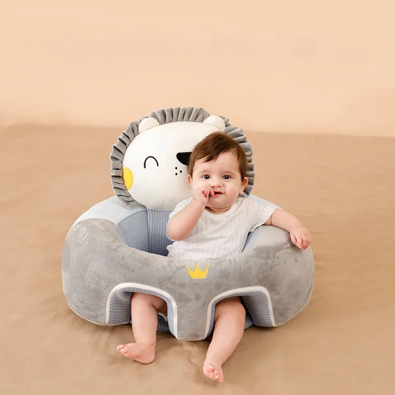 Cute Cartoon Baby Seats Sofa Cotton Baby Chair Washable Removable Sofa Infant Toddler Seats Infant Dining Chair