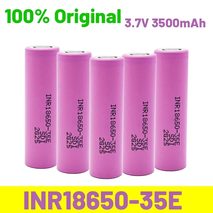 

New Original 18650 Battery 35E 3.7V 3500mAh Discharge 18650 Li-ion Battery 3.7v INR18650-35E Rechargable Battery for Flashlight