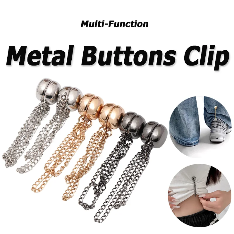 Metal Magnetic Clothing Clip with Chain for Garment Fixing