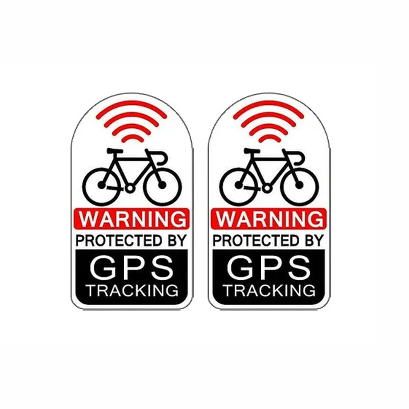 

53mm*30mm 2PCs GPS Protected Tracking Warning Sticker Bicycle Bike Theft Prevention