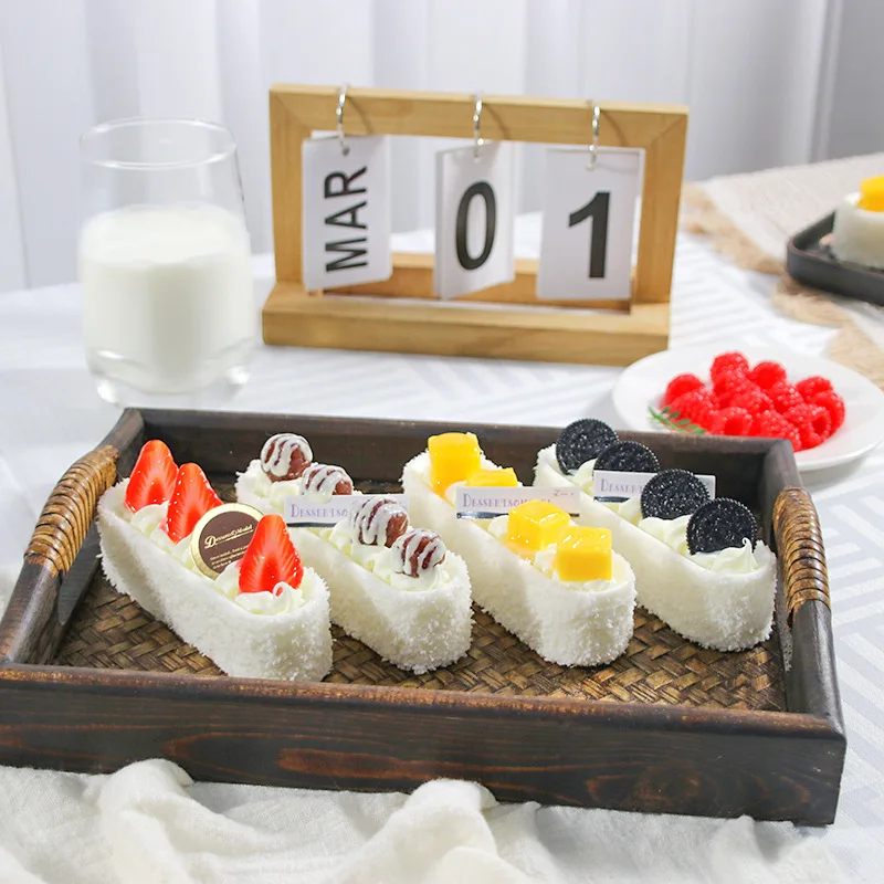 1PC Artificial Fruit Cake Dessert Fake Food Decoration Photography Pro Food Simulation Cake Model Tea Table Decoration FCYY-043