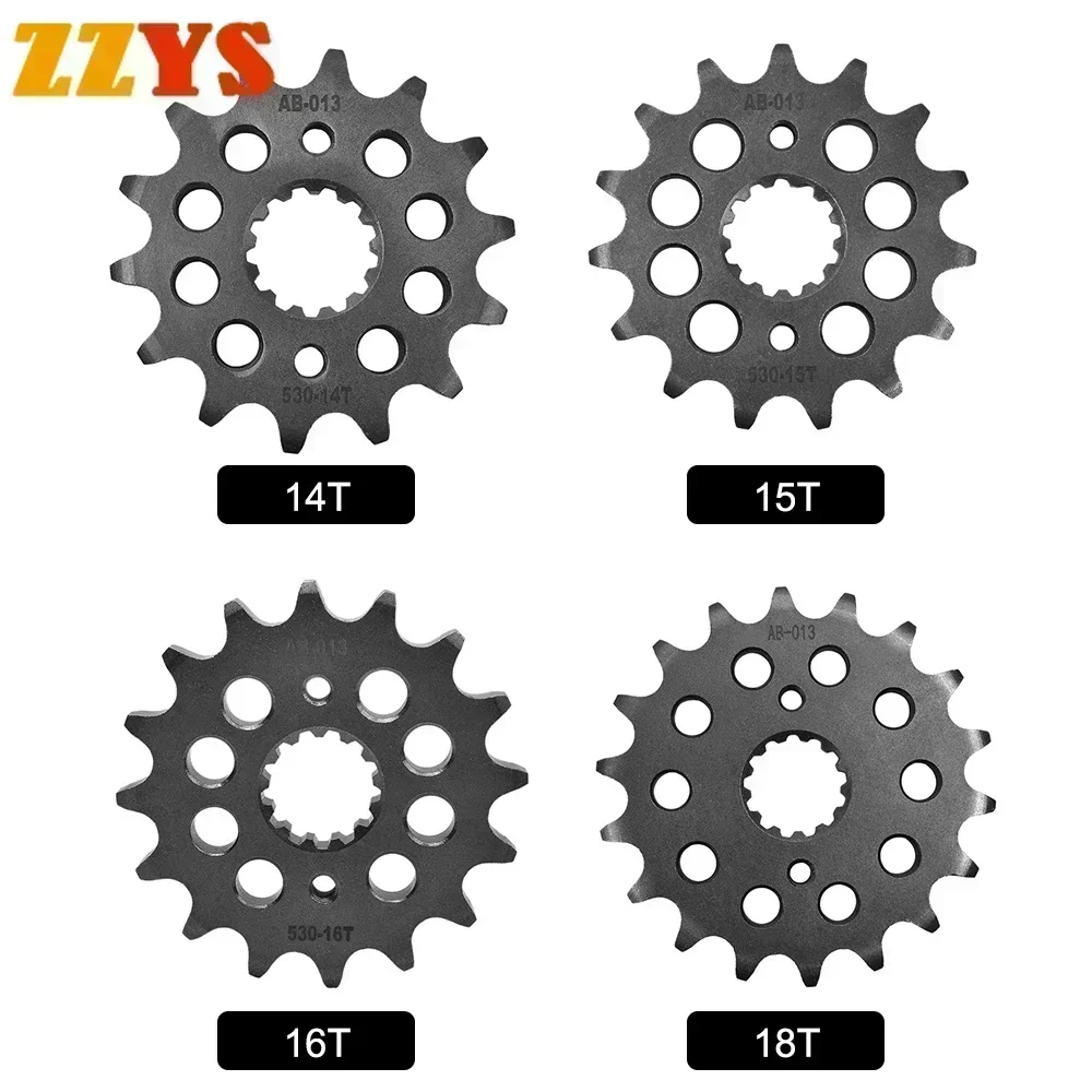 

1pc 530 14T 15T 16T 18T 14 Tooth Front Sprocket Gear Staring Wheel Cam For Kawasaki Z400 Z400F Z400J 4 Cyl KZ Z 400 KZ400J KZ400