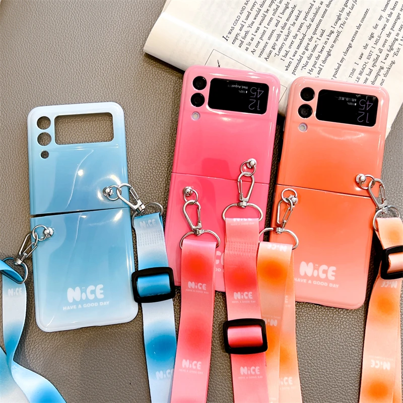 Samsung Galaxy Z Flip 3 Phone Case Cute Strap