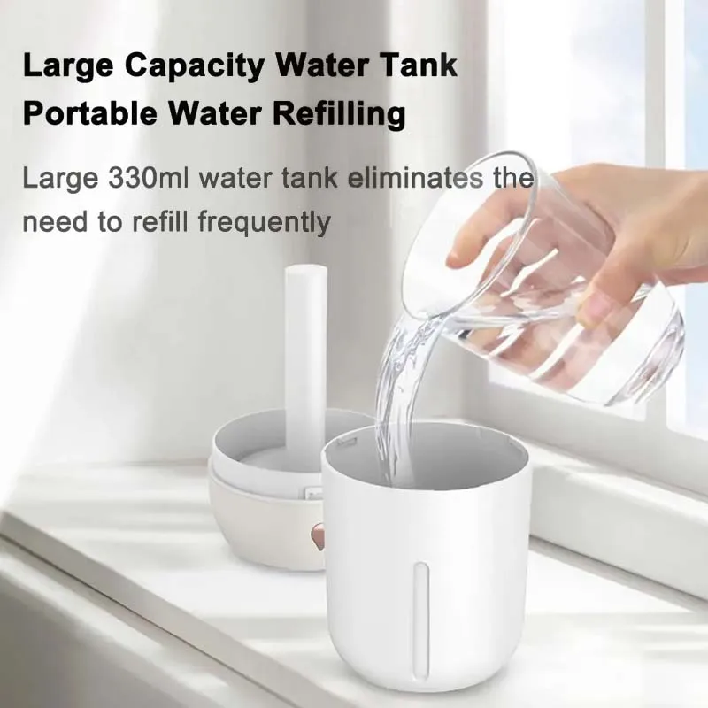 Xiaomi Mini Humidifier USB Plug Nanoscale Silent Streaming Ambient Light 330ML Mist Adjustable Portable For Car Office Household 3