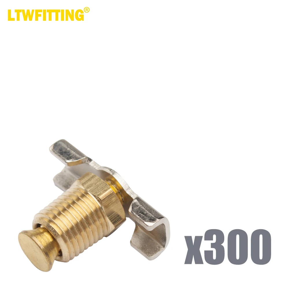 Ltwfitting Nuovo Rubinetto Di Scarico In Ottone 1/4 Npt Sospensioni Pneumatiche (Confezione Da 300)