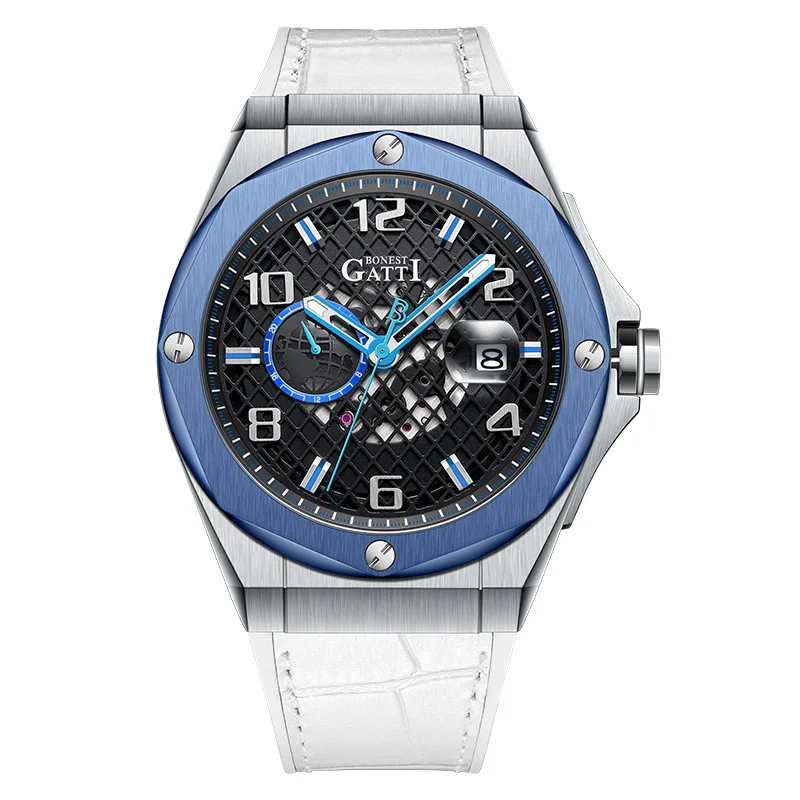 BONEST GATTI Men's Business Night Light Waterproof Fashion Men's Mechanical Watch