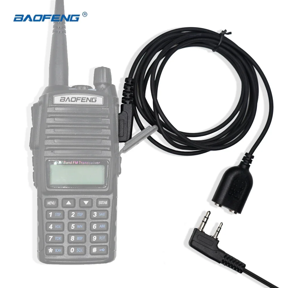 

Адаптер аудиокабеля Baofeng, K/M порт, двухсторонний радиоудлинитель для Kenwood BaoFeng, BF-888S UV-82, гарнитура, микрофон