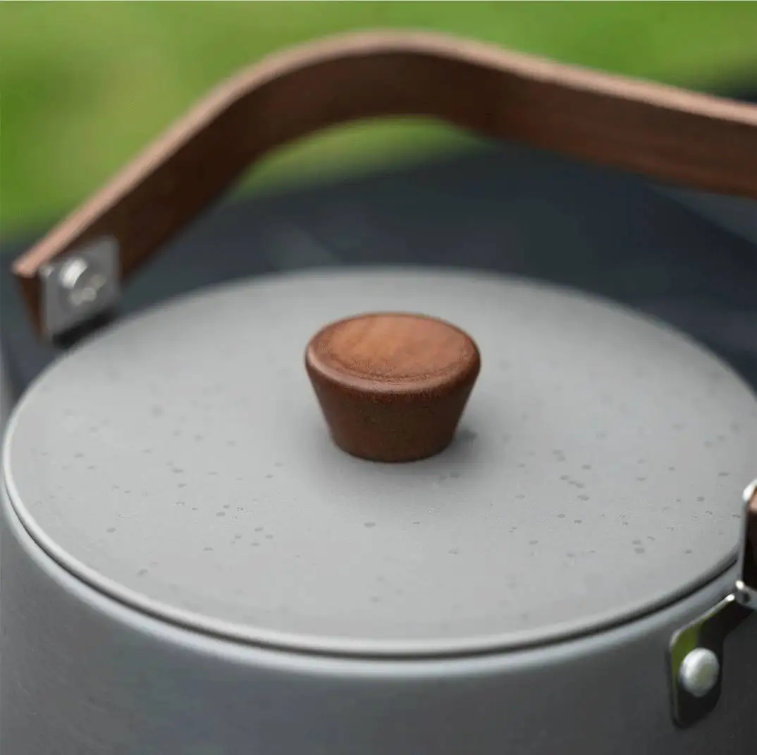 Outdoor Camping Travel Kettle 1.1L Portable Lightweight Picnic Aluminum Alloy Teapot Coffee Pot For Picnic Fishing