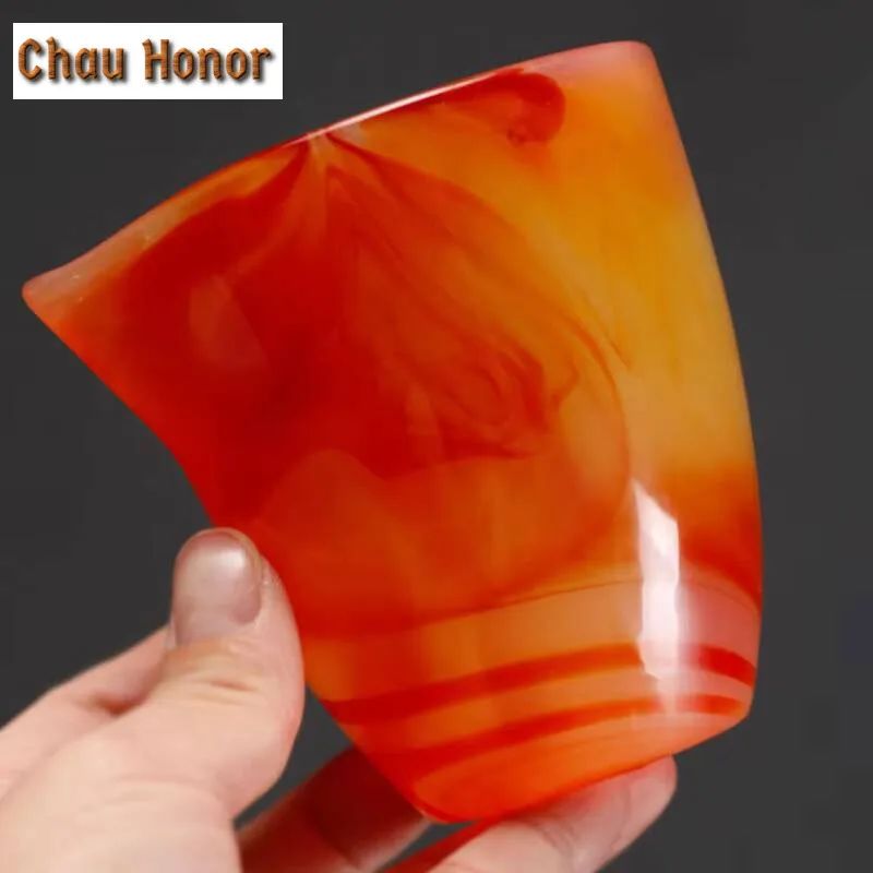 240ml Boutique Agate Jade Porcelain Fair Cup Handmade Household Heat-resistant Anti-scald Kung Fu Tea Set Divide Tea Accessories