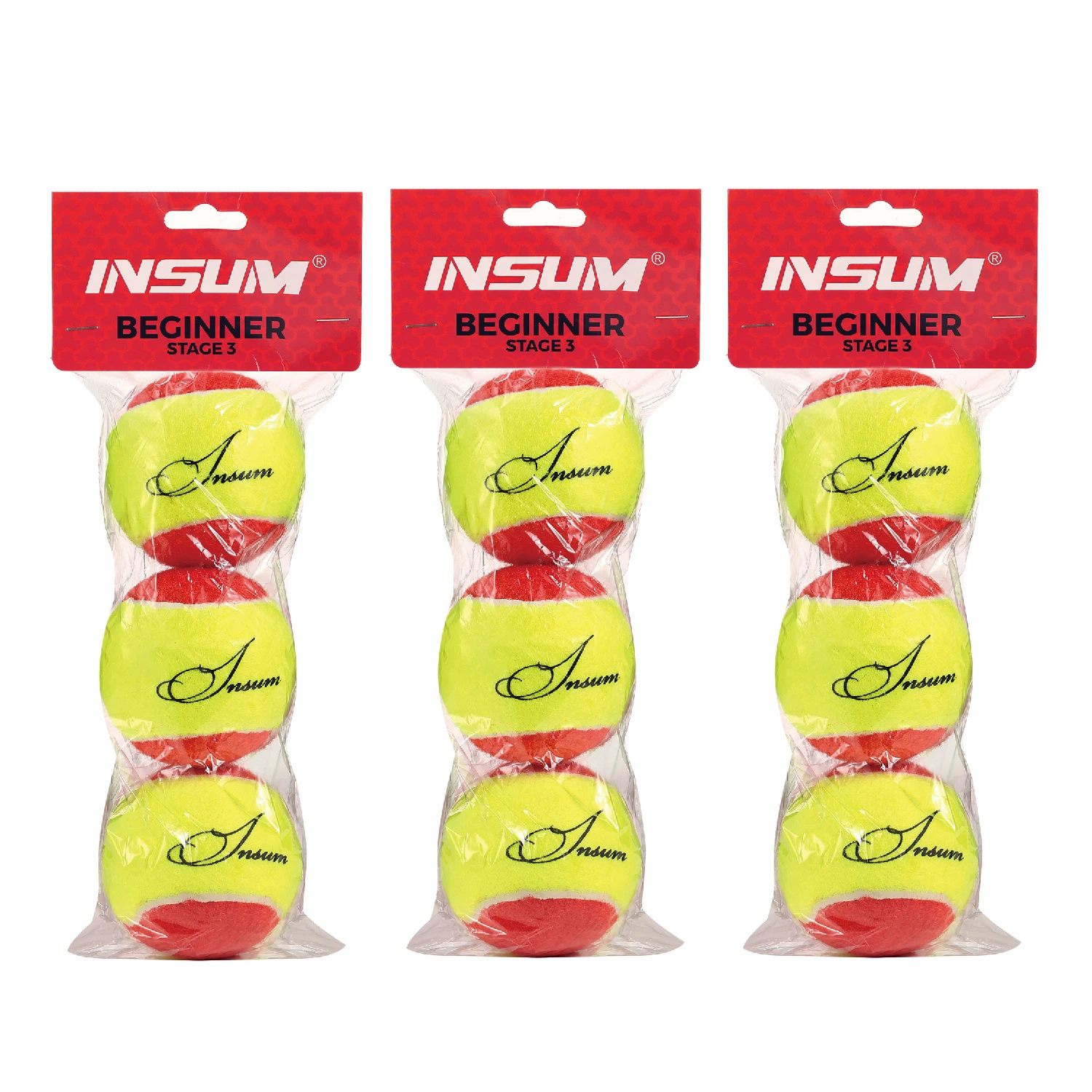 INSUM Youth Tennis Felt for Beginners Teens Dog Playing Balls Training Sports Competition Low Compression Tennis Balls
