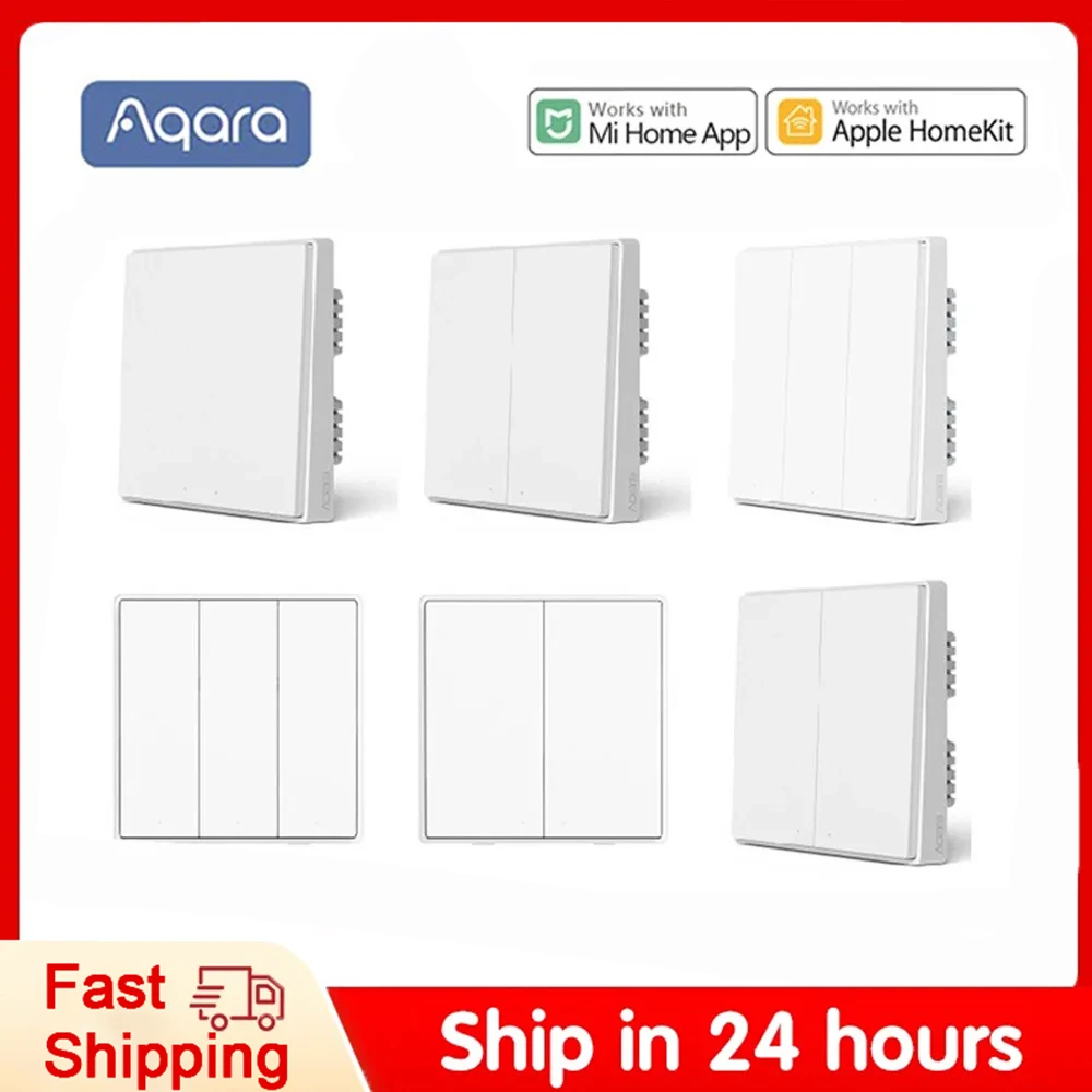 Aqara D1 Smart Wall Switch Zigbee Wireless Remote Control Key Light Switch Triple Button for Mijia Smart Home