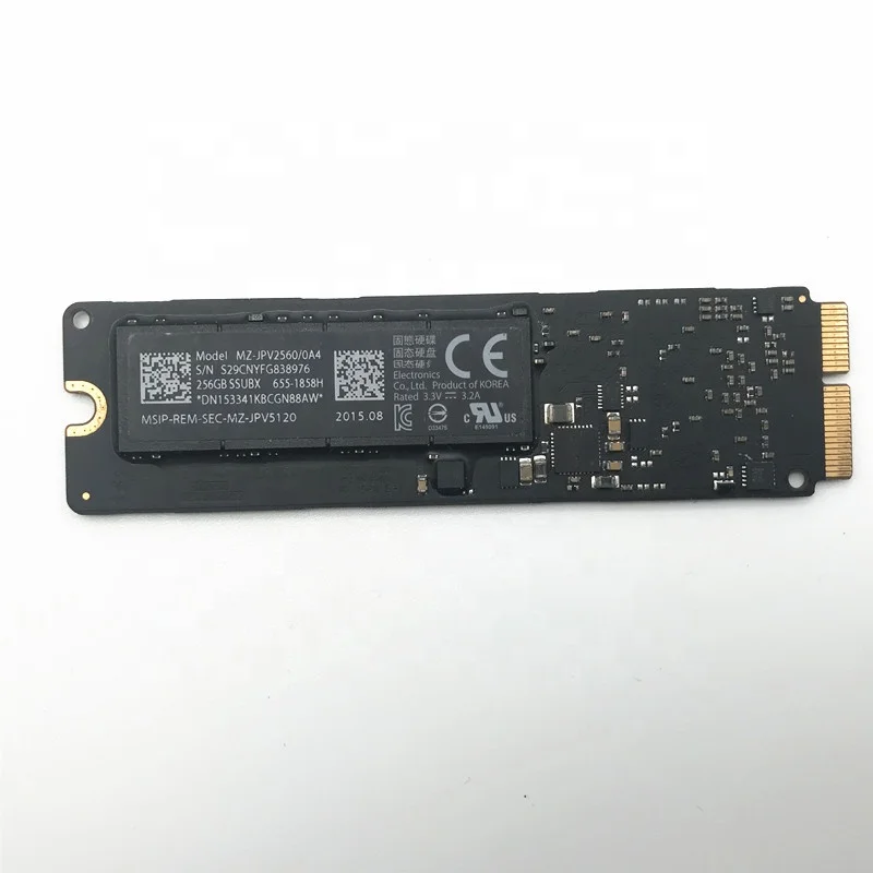 

655-1858H MZ-JPV2560/0A4 256GB SSUBX PCIe x4 3.0 M.2 SSD Solid State Drive FOR A1398 A1502 a1466 a1465 2015