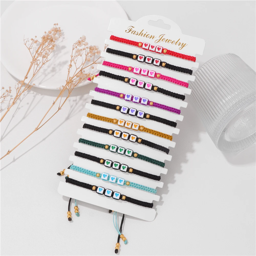 قابل للتعديل مضفر أساور مجموعة للنساء ، غير النظام...