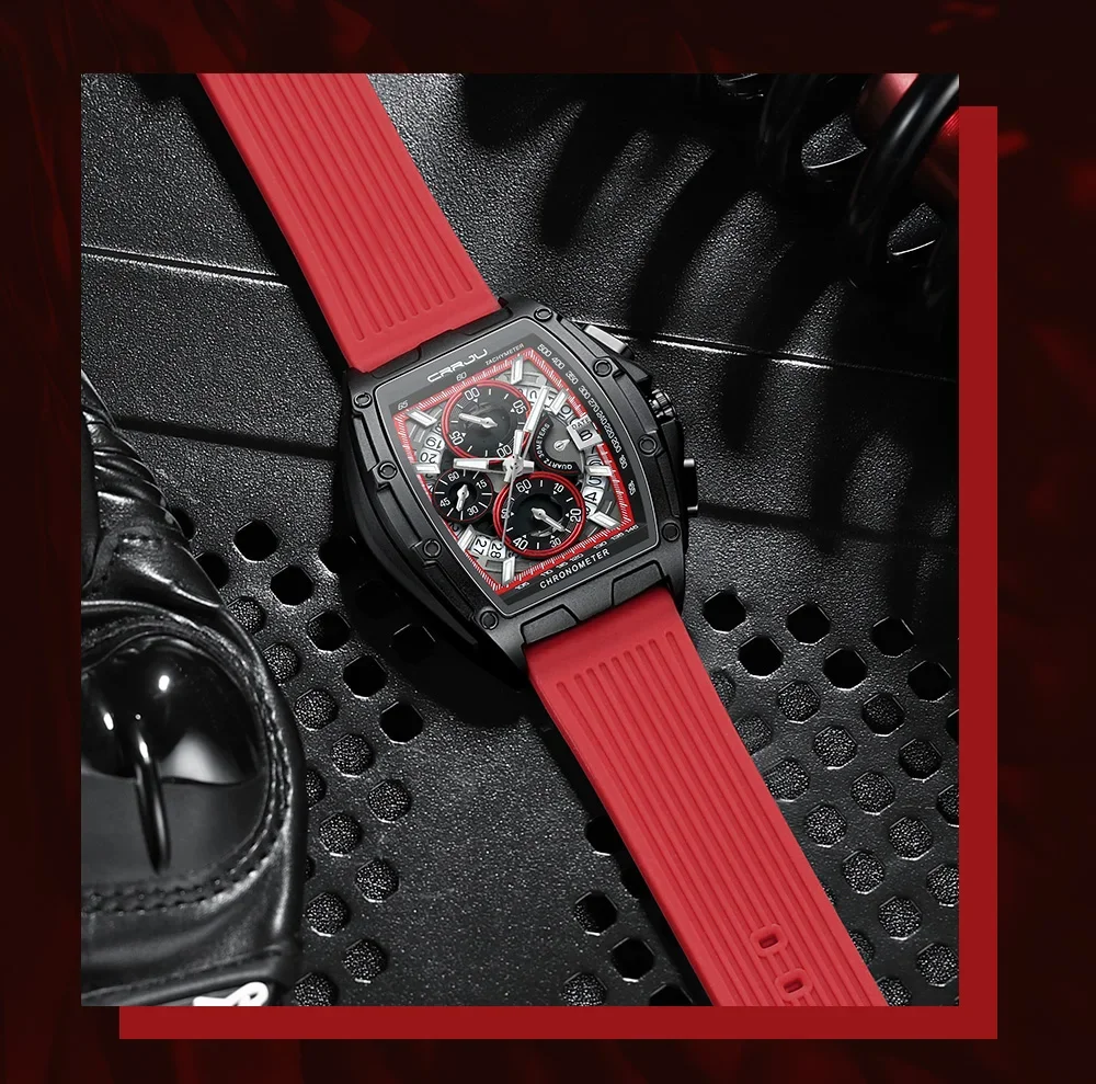 Top Brand Men's Watches Luxury Square Quartz Wristwatch Waterproof Luminous Chro