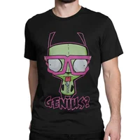 Kawaii Invader Zim Print T-Shirt Men's Awesome T-Shirt Round Neck T-Shirt Short Sleeve Clothing Graphic T Shirts women 1