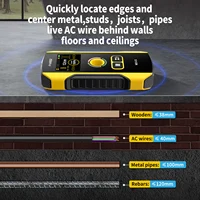 FNIRSI WD-01/WD-02 Metal Detector Wall Scanner AC Live Cable Wires Metal Wood Stud Find with Positioning Hole Wall Detector 2