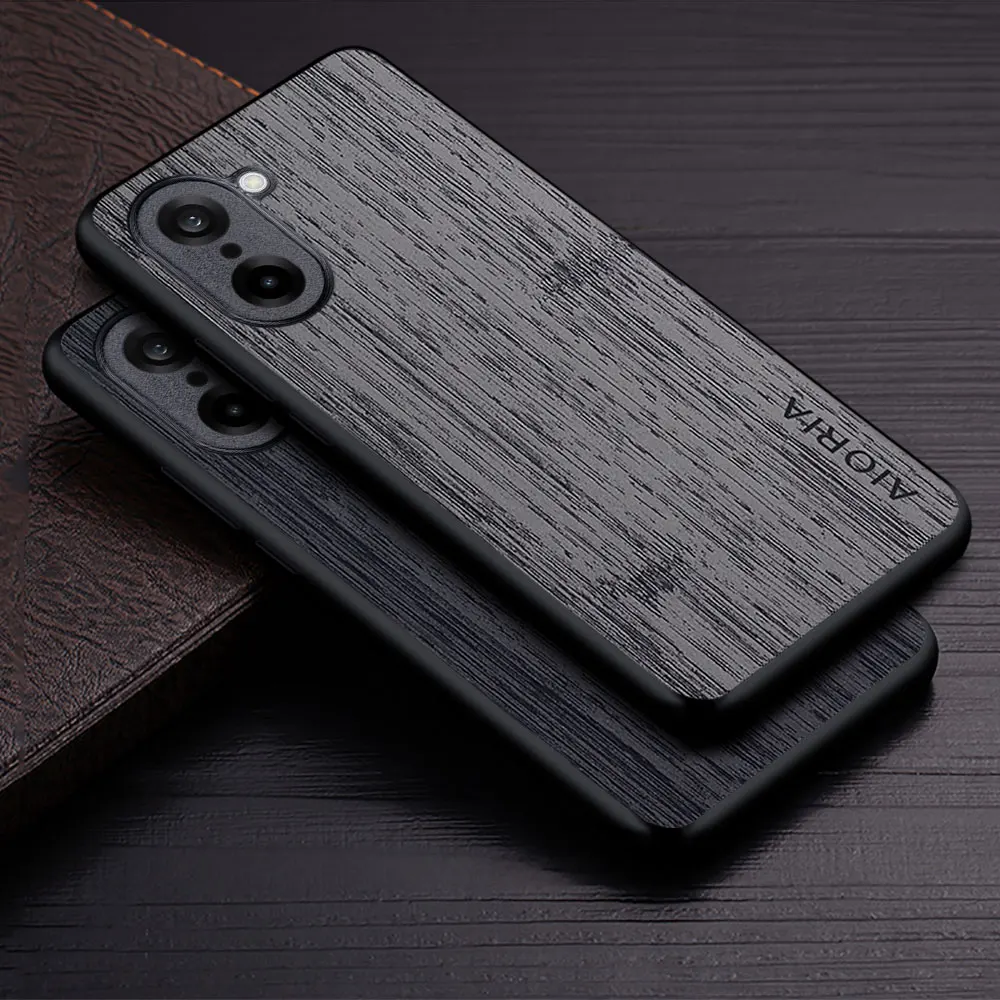 Luxury Bamboo Wood Pattern Leather Case Cover