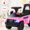 Headlights Toddler Foot-to-Floor Sliding Toy with Siren Under Seat Storage Ride On Push Police Car 4