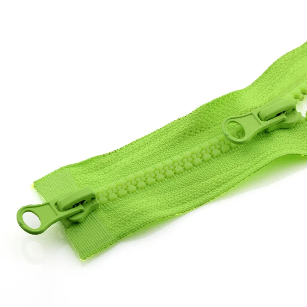 Portable 90cm #5 Resin Zipper Double Slider Two Way Chunky Zip Plastic Teeth Zipper Open End High Quality Jacket Long Zips - Image 5