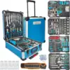Tool Sets for Men Tool Box with Tools Kit with Rolling Complet Set Household Tool Set Aluminum Trolley 1