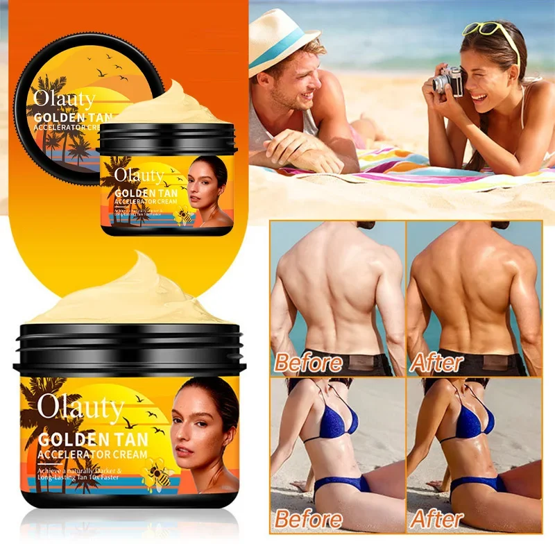 Natural Tanning Cream 40g Bronze Moisturizer Sunscreen And Moisturizing 2-in-1 Skin Care Lightweight Texture For Outdoor Beaches
