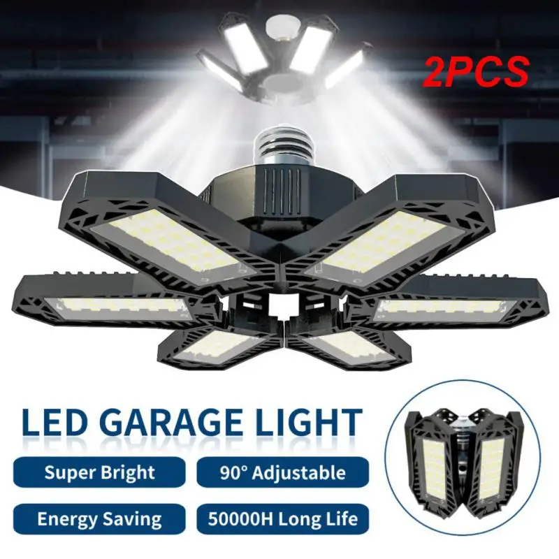 

2PCS Garage Light E27 Lamp Deformation Folding Ceiling Light Adjustable SixLeaf Bulb Lightsing