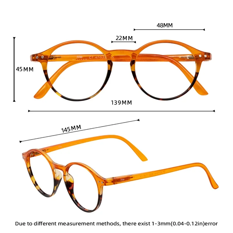 Meeshow Brand Reading Glasses Retro Transparent Fashion blue light blocking glasses Europe Style Men Women presbyopia Anti 1816 5