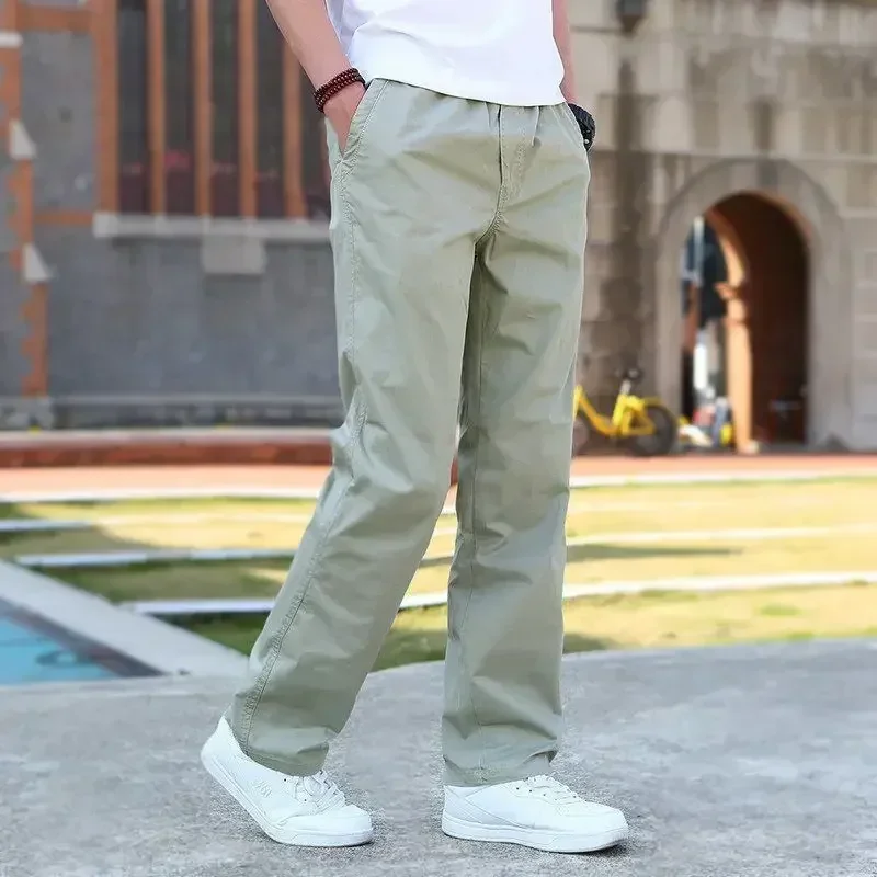 Cargo Pants For Men Black Fishing Trousers Man Wide Straight Long Techwear Big Size Harajuku With Korean Style Emo Spandex Y2k
