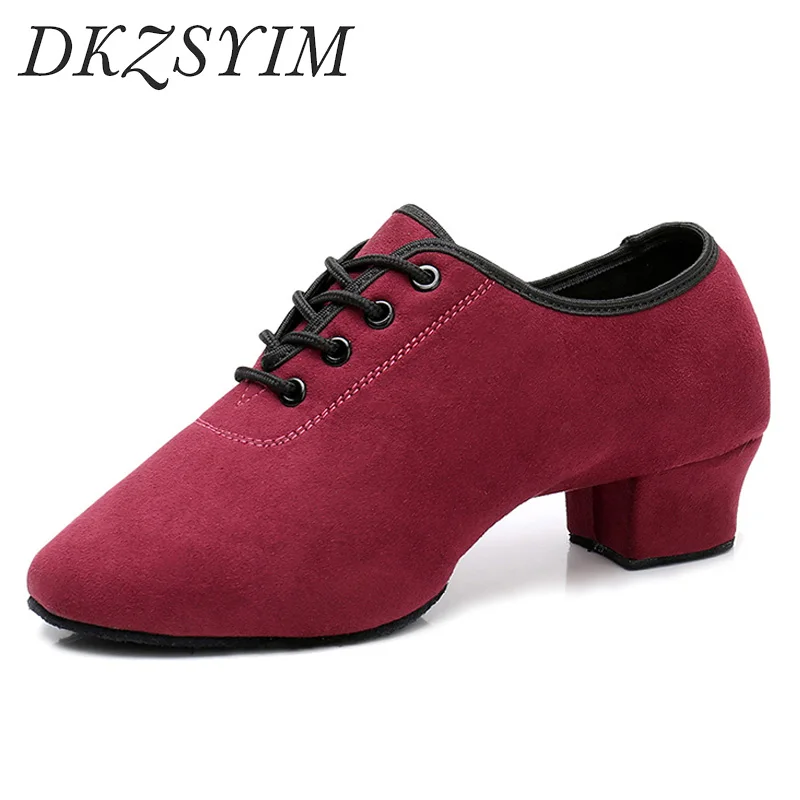 DKZSYIM MEN Latin Dance Shoes Women Ballroom Shoes Modern Waltz friendship Soft Oxford Latin Dance Sneaker for Women Men