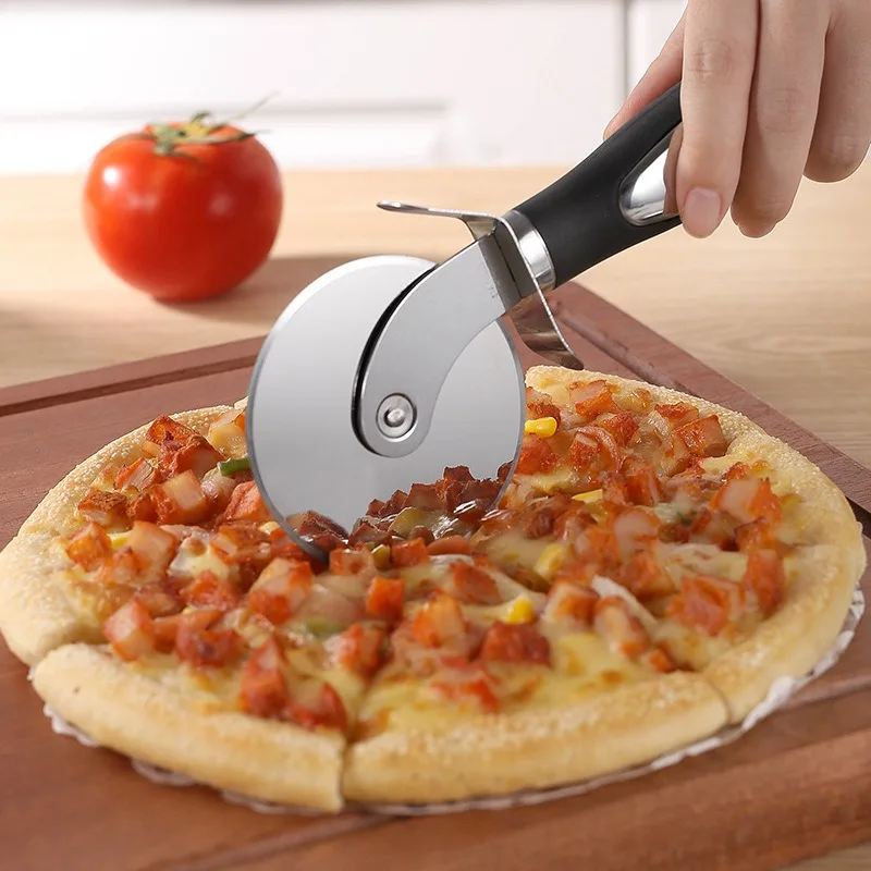 Stainless Steel Pizza Cutter Cake Bread Pies Pizza Knife Pastry Dough Household Kitchen Wheels Cooking Tools Forno 1PC
