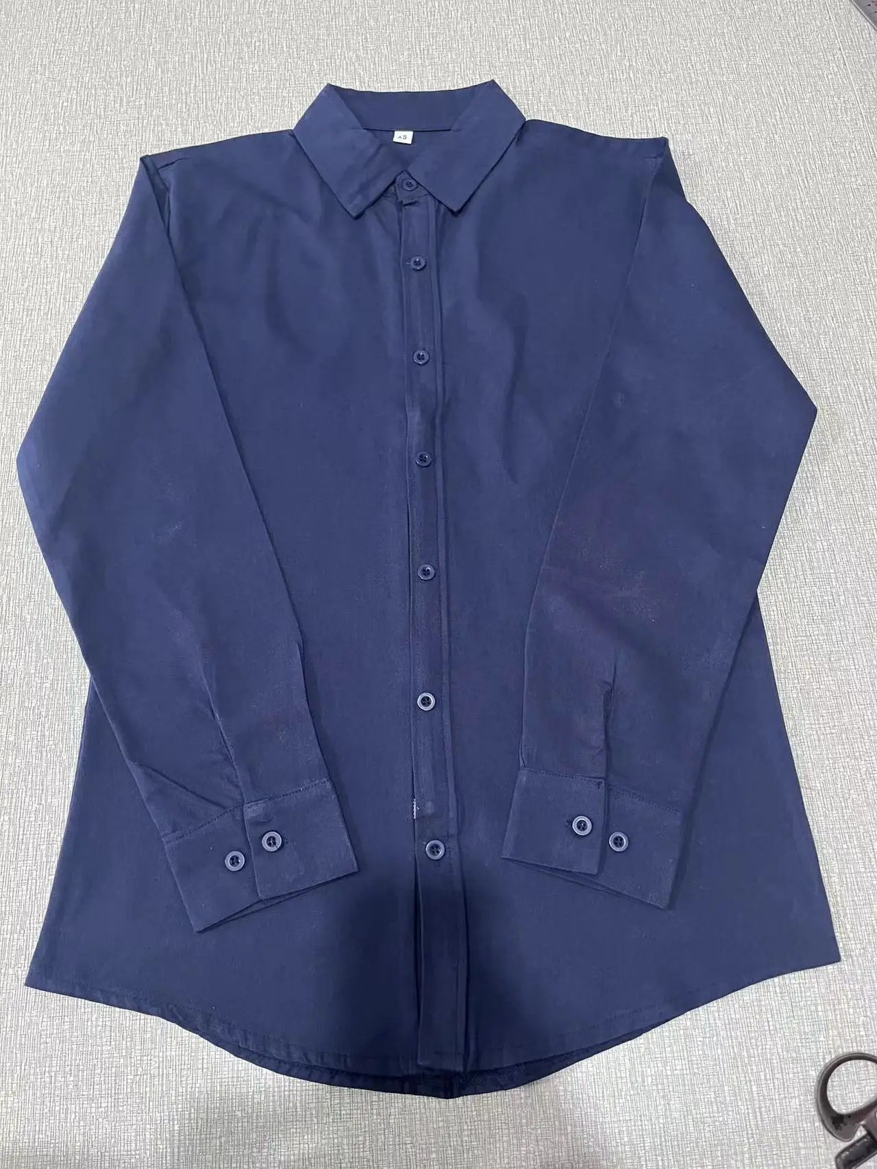 Mens Long Sleeve Solid Casual Shirt