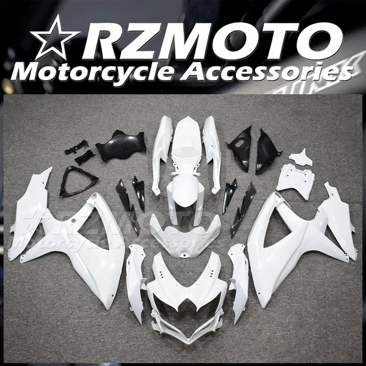 

4Gifts New ABS Fairings Kit Fit For Suzuki K8 600 750 2008 2009 2010 08 09 10 Bodywork Set Custom White Glossy