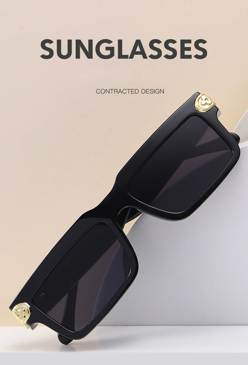 Description Picture 2 of itemNew Fashion 2025 Ins Vintage Sunglasses Women Brand Designer Retro Rectangle Sun Glasses Men Outdoor Square Fishing Eyewear